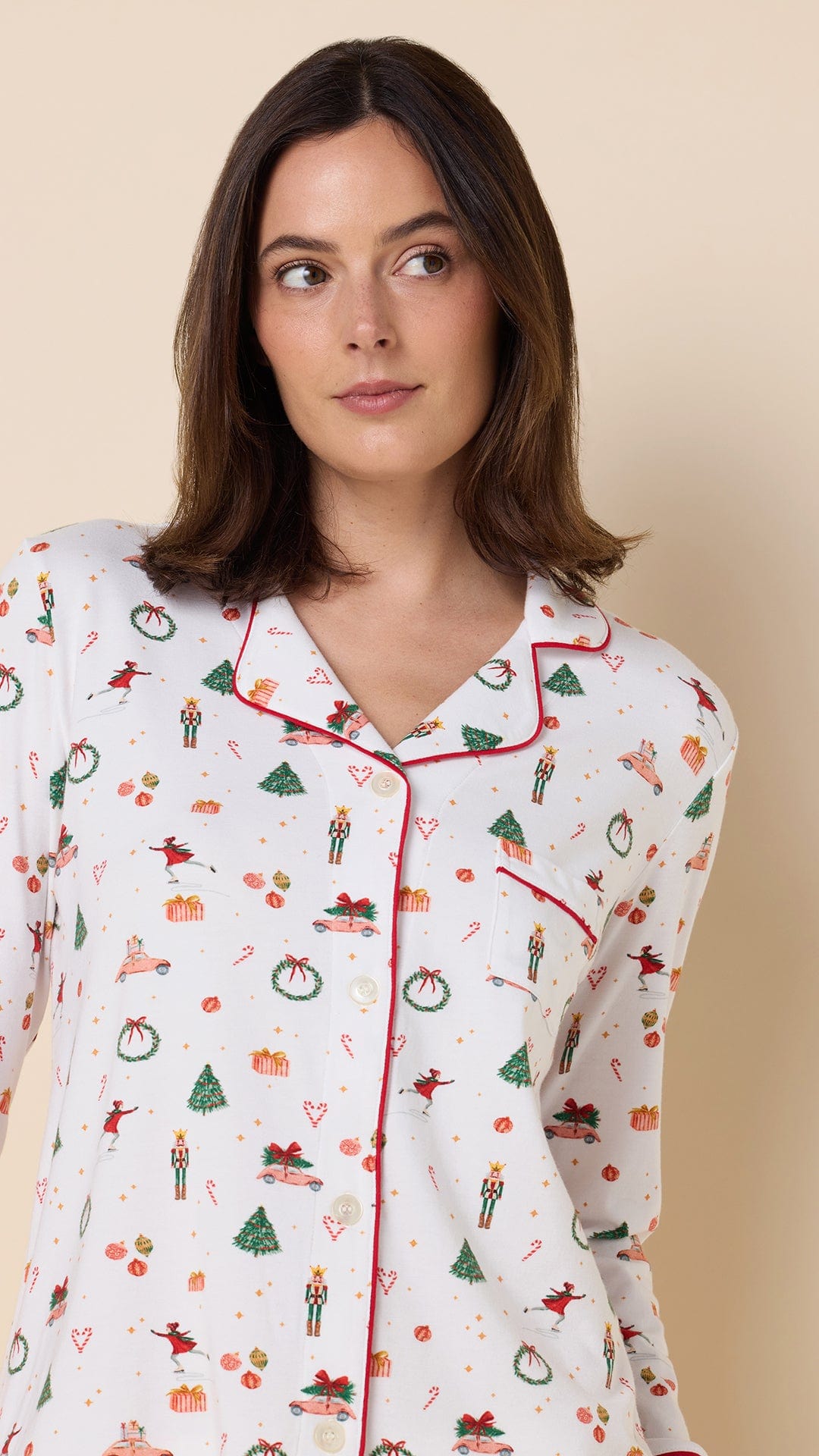 A Very Vintage Christmas Pima Knit Long-Sleeved Pajama